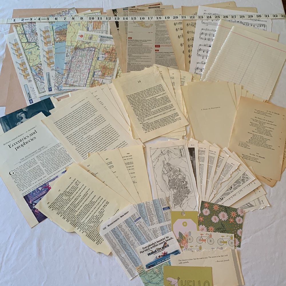 Over 50 vintage book pages for junk journaling and paper crafting. Variety! - Picture 2 of 11